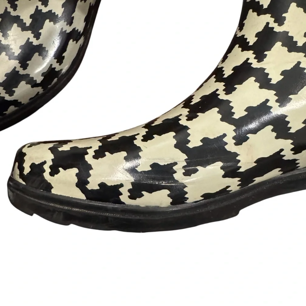 Houndstooth Women's Rain Boots